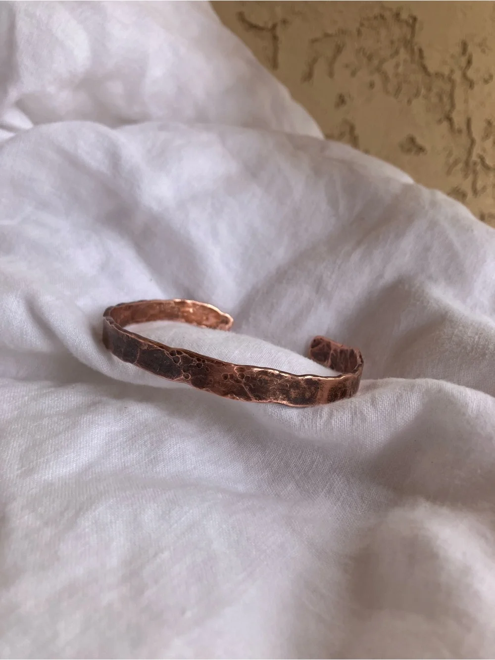 Forged by Fire Hammered Copper Cuff Bracelet